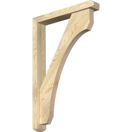 Ekena Millwork Legacy Craftsman Rough Sawn Bracket w/ Offset Brace, Douglas Fir, 4"W x 24"D x 36"H BKT0402X24X36LEC04RDF